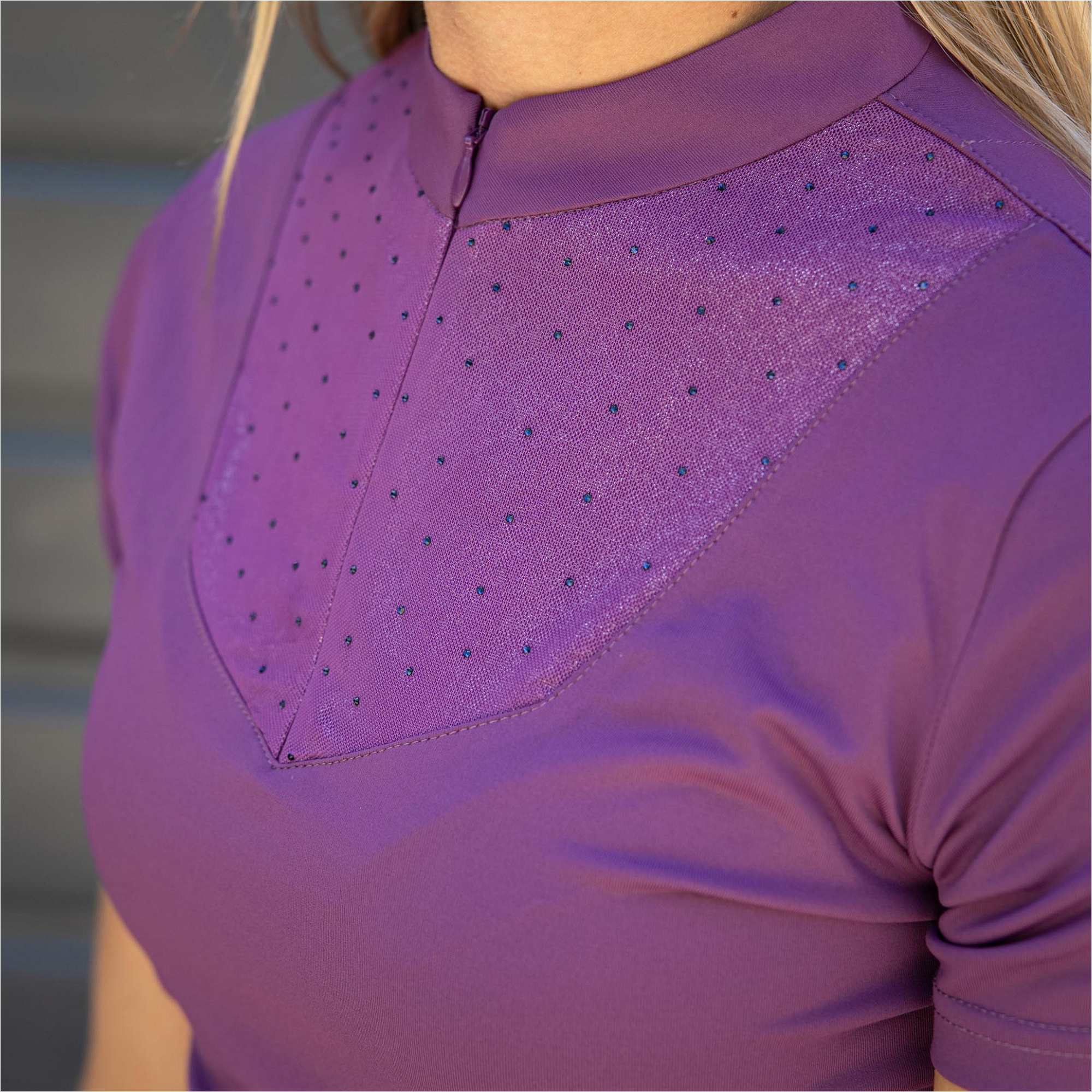 2026 Harrys Horse Damenhemd Denici Cavalli Purple Passion Mesh 26102492 - Purple Passion